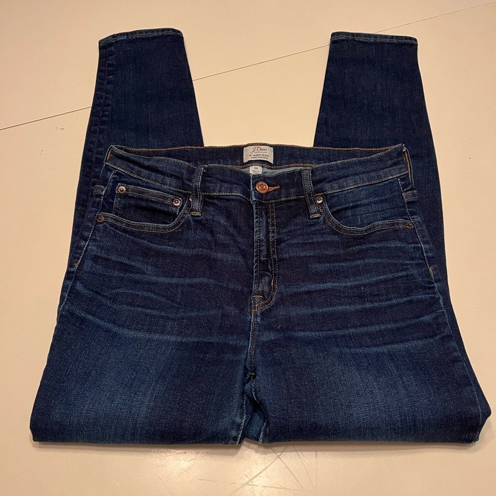 J. Crew 9” High-Rise Toothpick Jeans sz 30 EUC